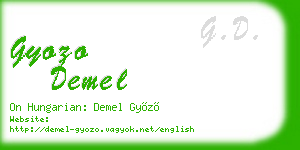gyozo demel business card
